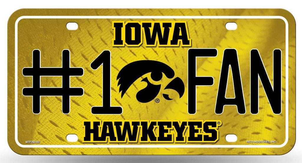 License Plate #1 Fan Iowa Hawkeyes License Plate #1 Fan 094746301156