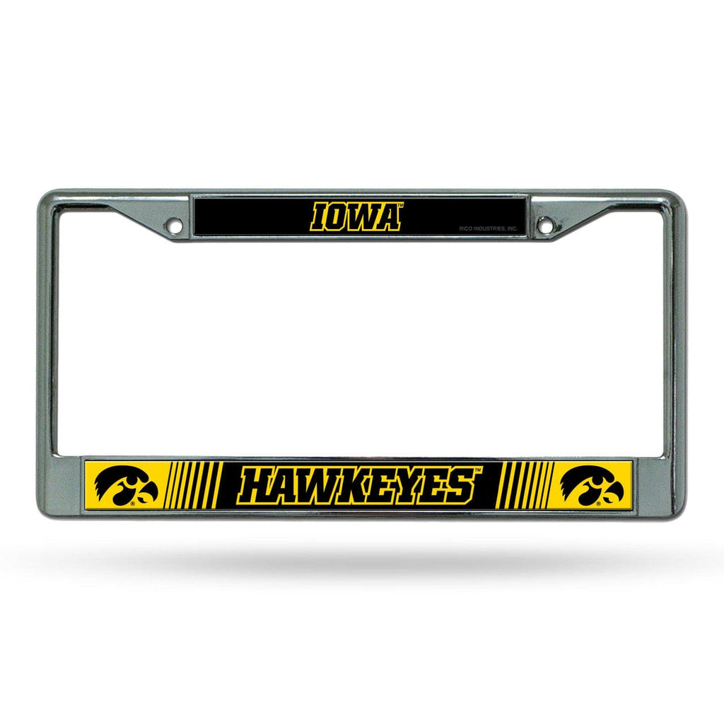 License Frame Chrome Iowa Hawkeyes License Plate Frame Chrome Printed Insert 611407026311
