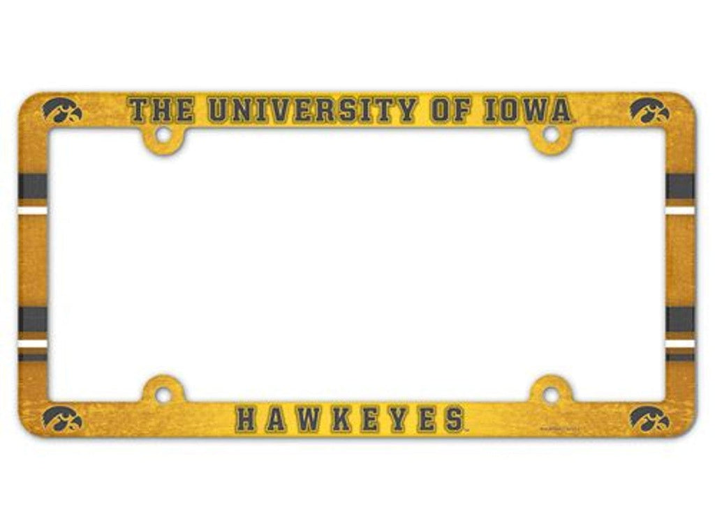 License Frame Plastic Iowa Hawkeyes License Plate Frame - Full Color 032085897886