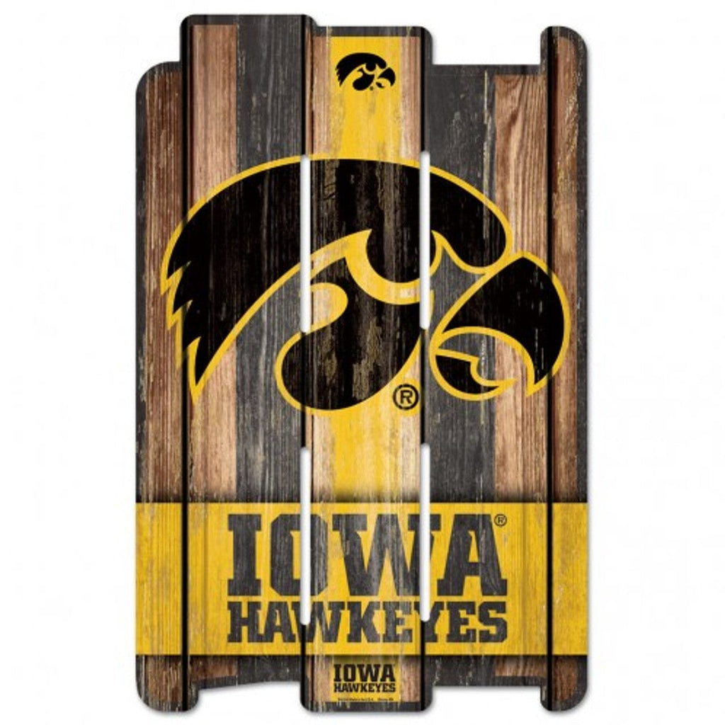 Sign 11x17 Fence Iowa Hawkeyes Sign 11x17 Wood Fence Style 032085116390