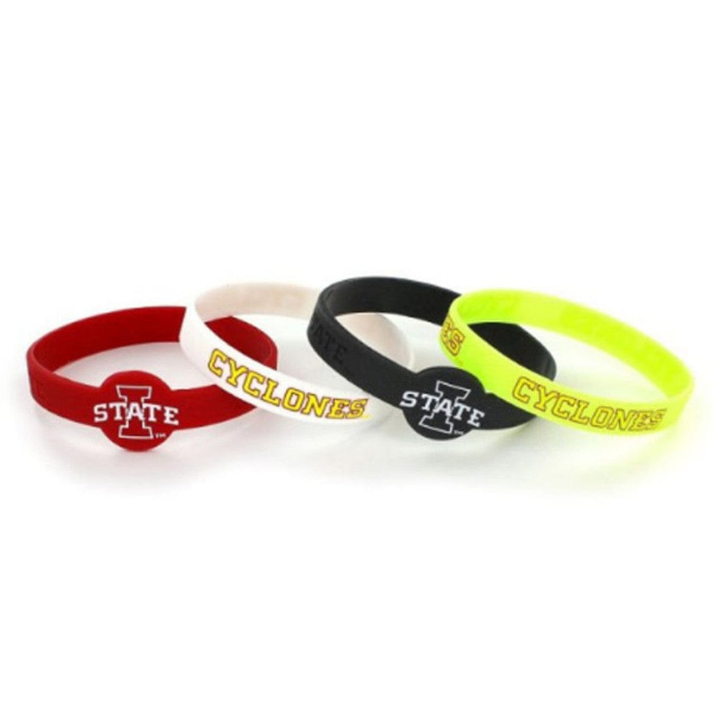 Jewelry Bracelets 4 Packs Iowa State Cyclones Bracelets 4 Pack Silicone - Special Order 763264348065