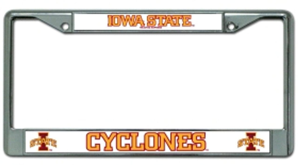 License Frame Chrome Iowa State Cyclones License Plate Frame Chrome 094746227654