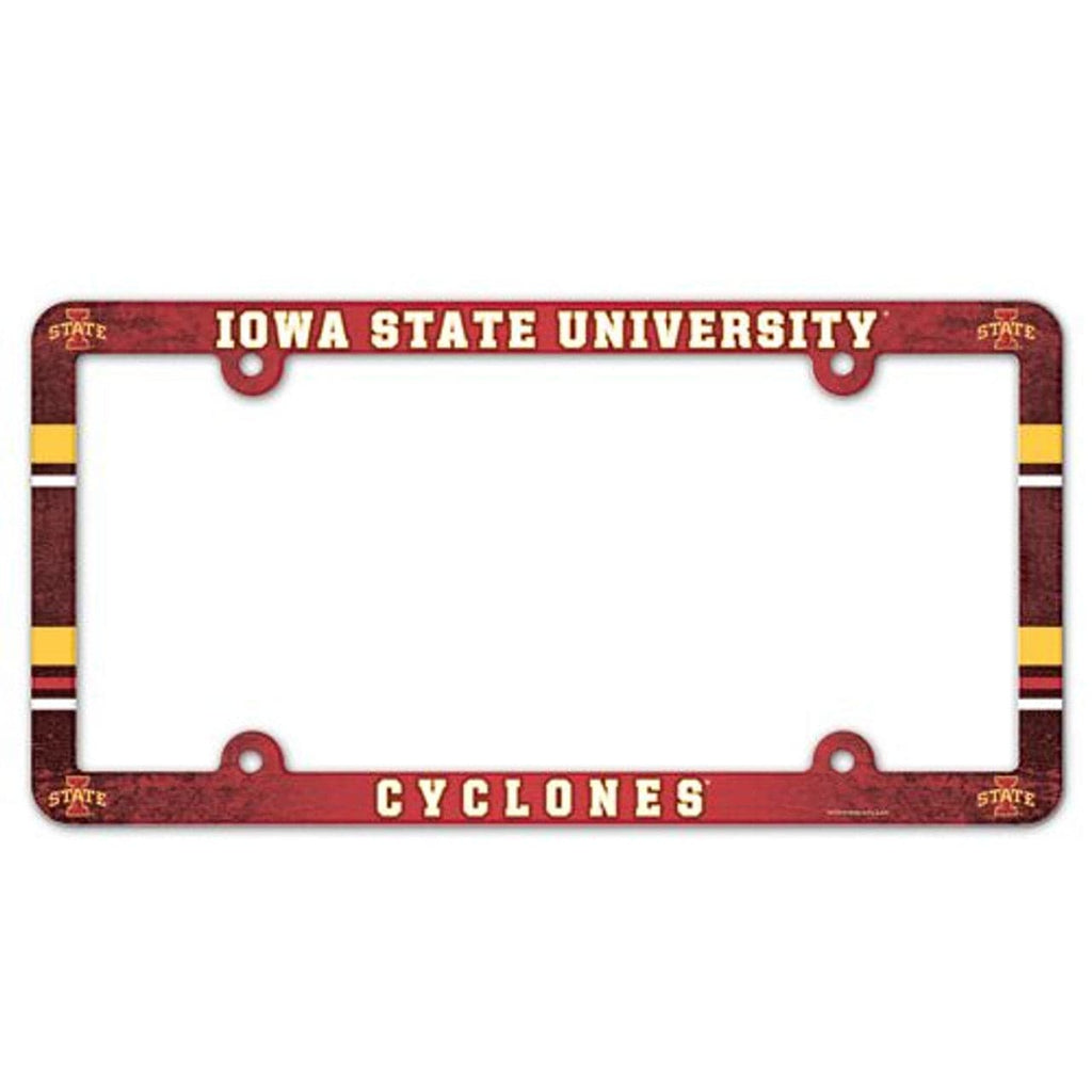 License Frame Plastic Iowa State Cyclones License Plate Frame - Full Color 032085897893