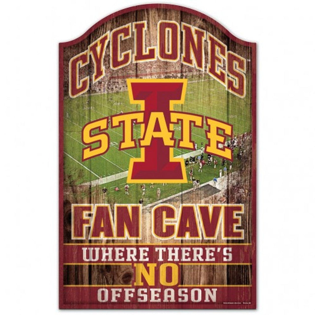 Sign 11x17 Fan Cave Iowa State Cyclones Sign 11x17 Wood Fan Cave Design - Special Order 032085819291