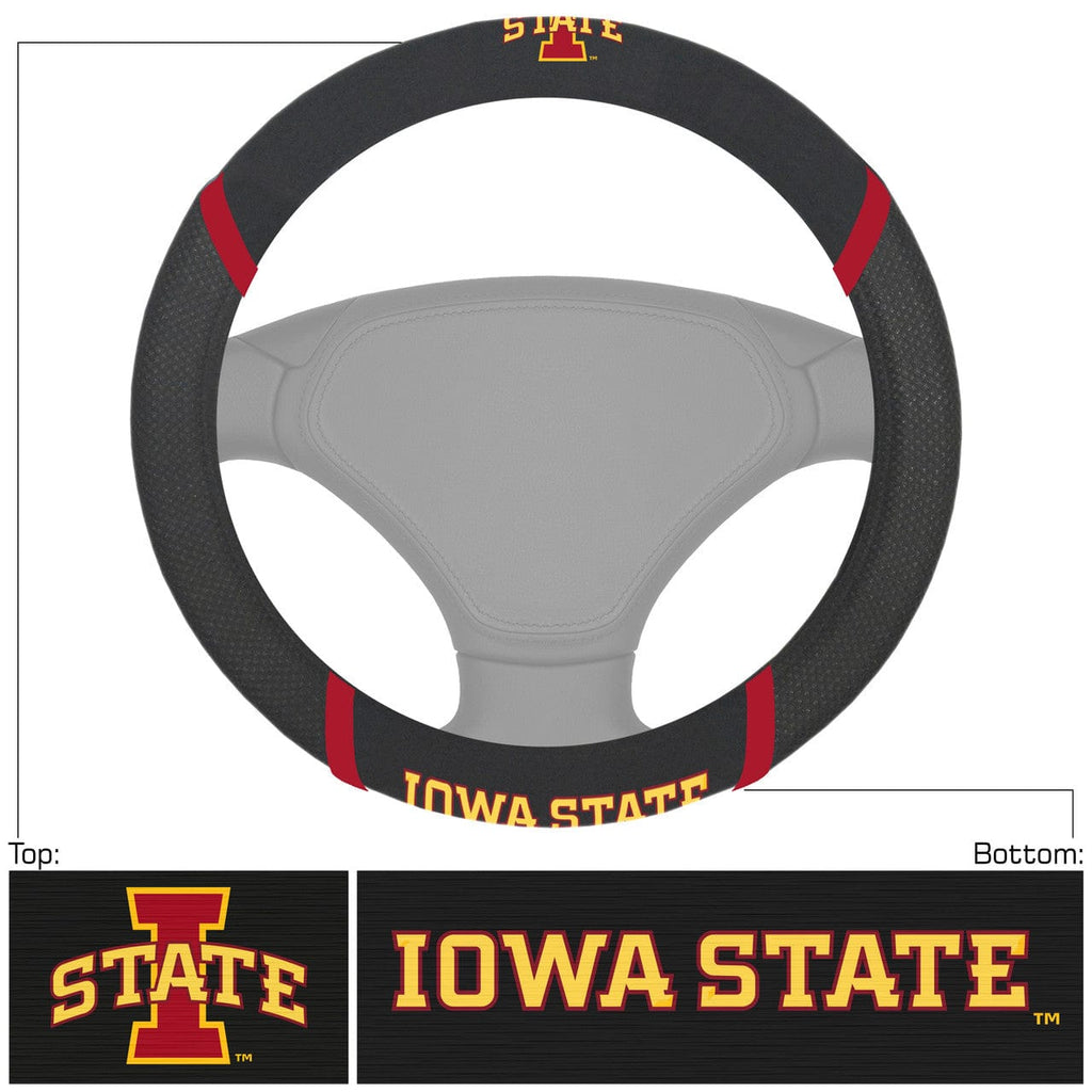 Steering Wheel Covers Mesh Iowa State Cyclones Steering Wheel Cover Mesh/Stitched 842281150445