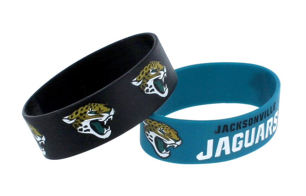 Jewelry Bracelets 2 Packs Jacksonville Jaguars Bracelets 2 Pack Wide 763264231398