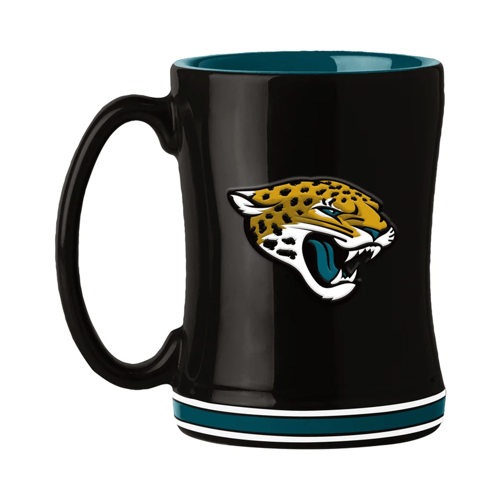 Drinkware Jacksonville Jaguars Coffee Mug 14oz Sculpted Relief Team Color 806293969129