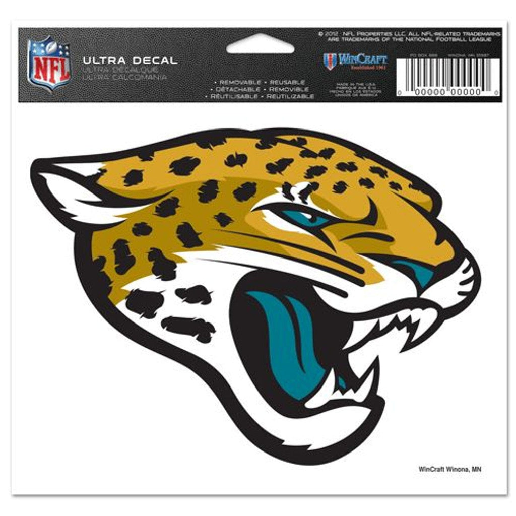 Decal 5x6 Multi Use Color Jacksonville Jaguars Decal 5x6 Ultra Color 032085645180