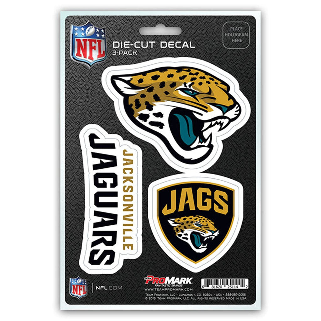 Decal Die Cut Teams 3 Pack Jacksonville Jaguars Decal Die Cut Team 3 Pack 681620251142