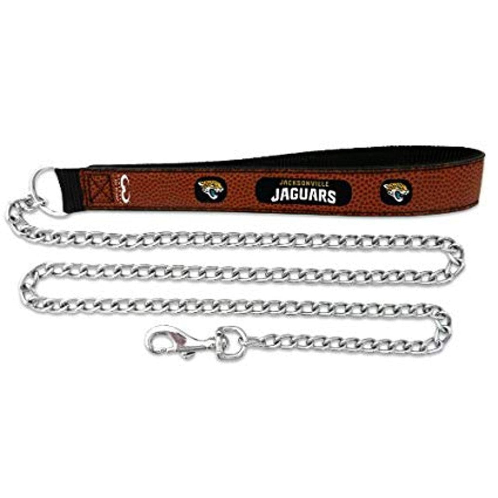 Pet Fan Gear Leash Jacksonville Jaguars Football Leather Leash - L 812940020563