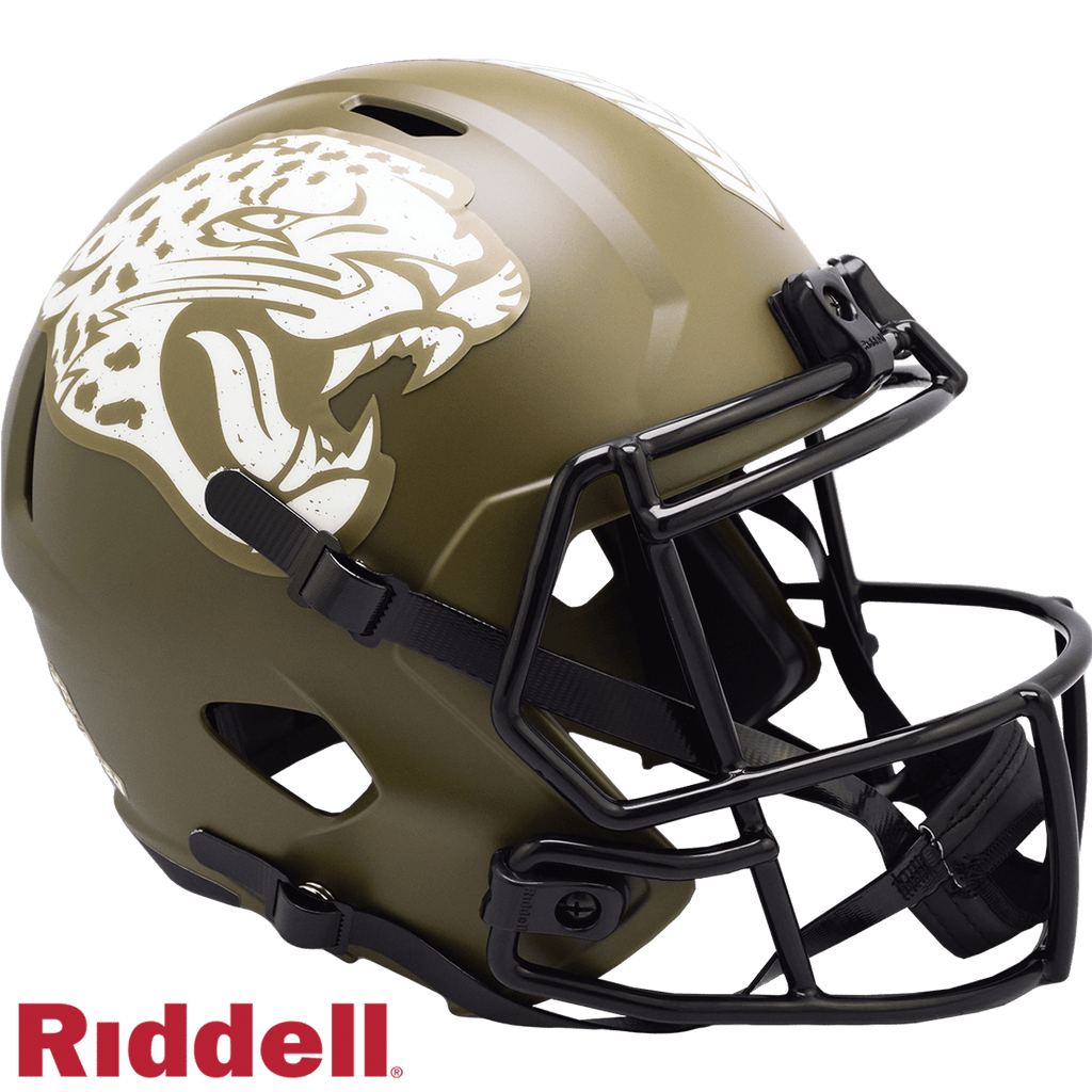 Salute to Service Helmets Jacksonville Jaguars Helmet Riddell Replica Full Size Speed Style Salute To Service 095855632773