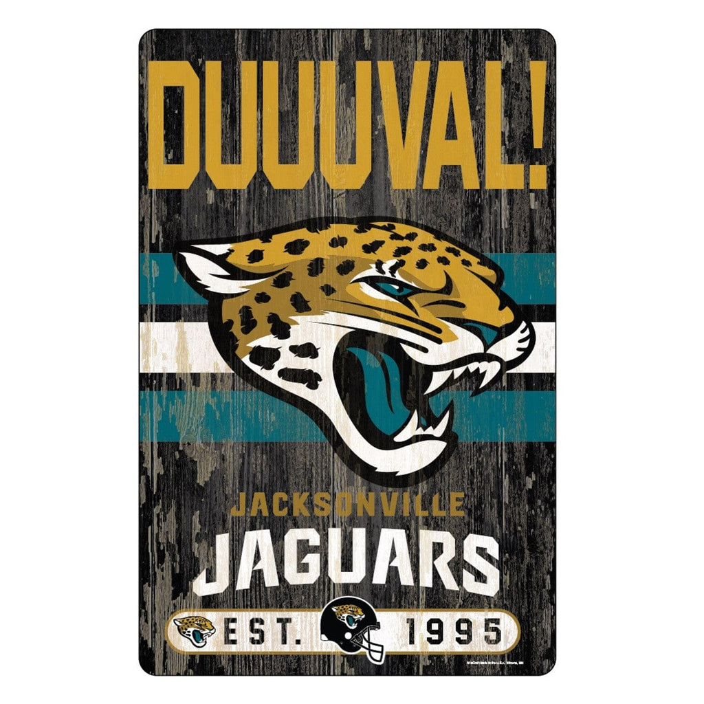 Sign 11x17 Slogan Jacksonville Jaguars Sign 11x17 Wood Slogan Design 032085618573