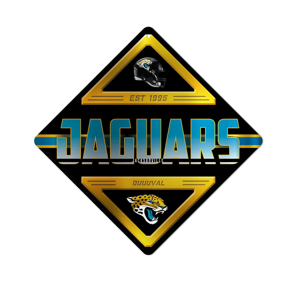 Sign 12x12 Metal Jacksonville Jaguars Sign Metal Diamond Shape 611407462393