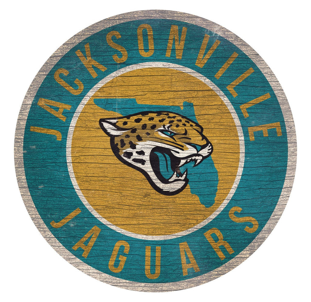 Sign 12 Round State Design Jacksonville Jaguars Sign Wood 12 Inch Round State Design 878460202186