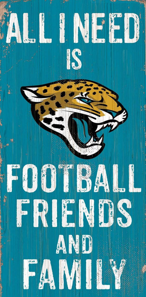 Sign 6x12 Friends and Family Jacksonville Jaguars Sign Wood 6x12 Football Friends and Family Design Color - Special Order 878460174872