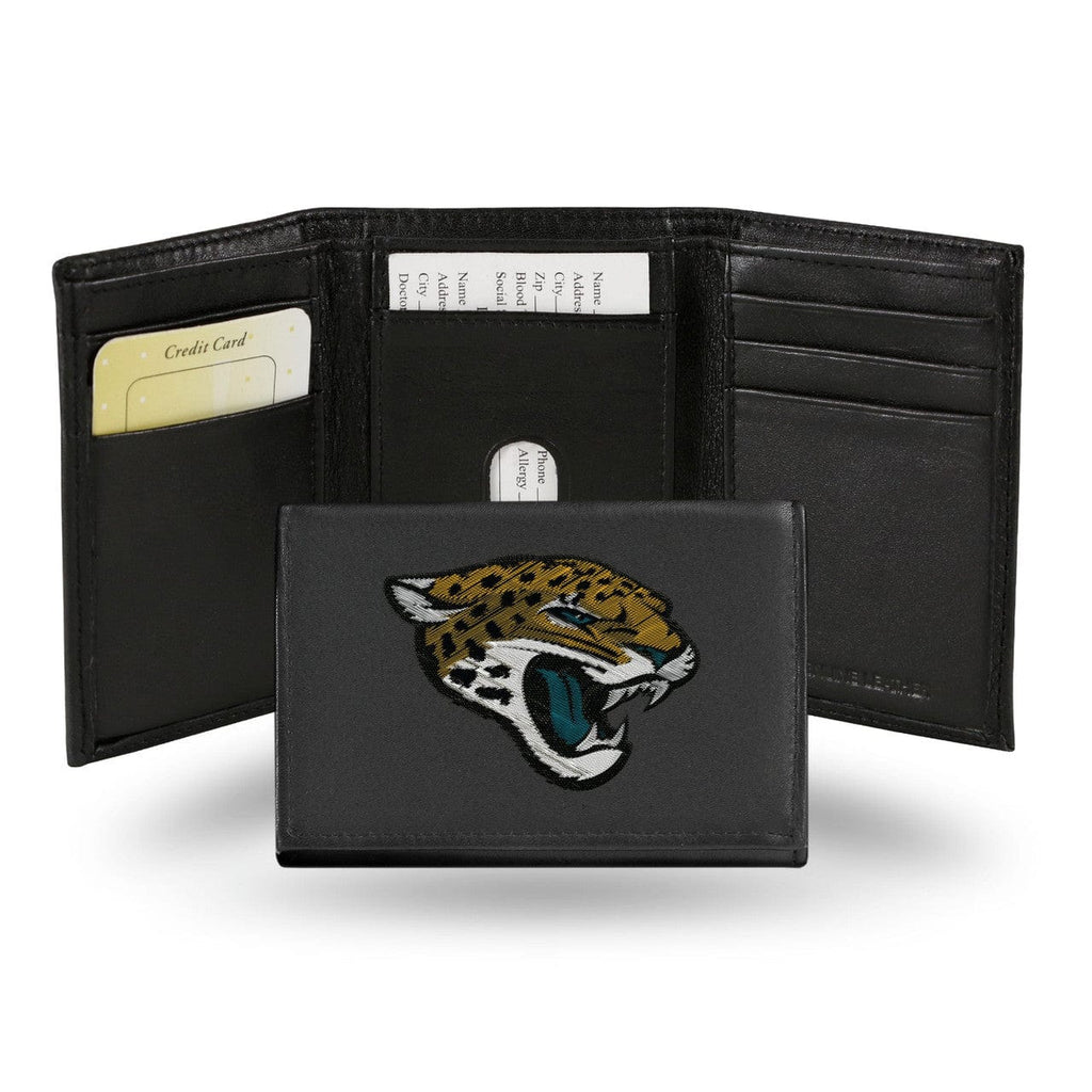 Wallet Leather Trifold Jacksonville Jaguars Wallet Trifold Leather Embroidered 024994245308