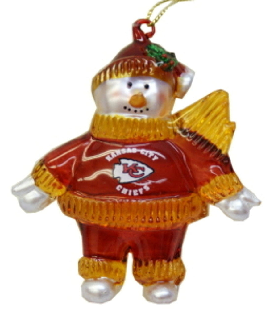 Kansas City Chiefs Kansas City Chiefs 2 3/4 Crystal Snowman Ornament CO 801946723400