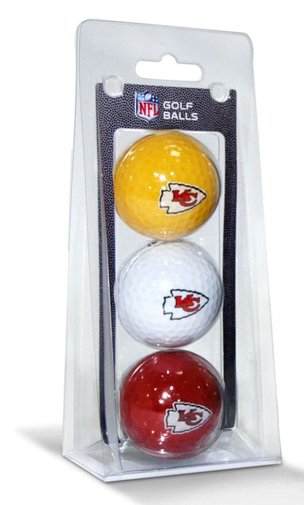 Golf Balls 3 Pack Kansas City Chiefs 3 Pack of Golf Balls 637556314055