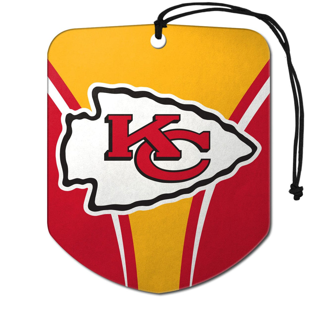 Air Fresheners Kansas City Chiefs Air Freshener Shield Design 2 Pack 681620554151