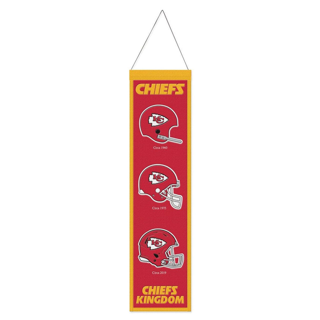 Wool Banners Kansas City Chiefs Banner Wool 8x32 Heritage Evolution Design 194166472310