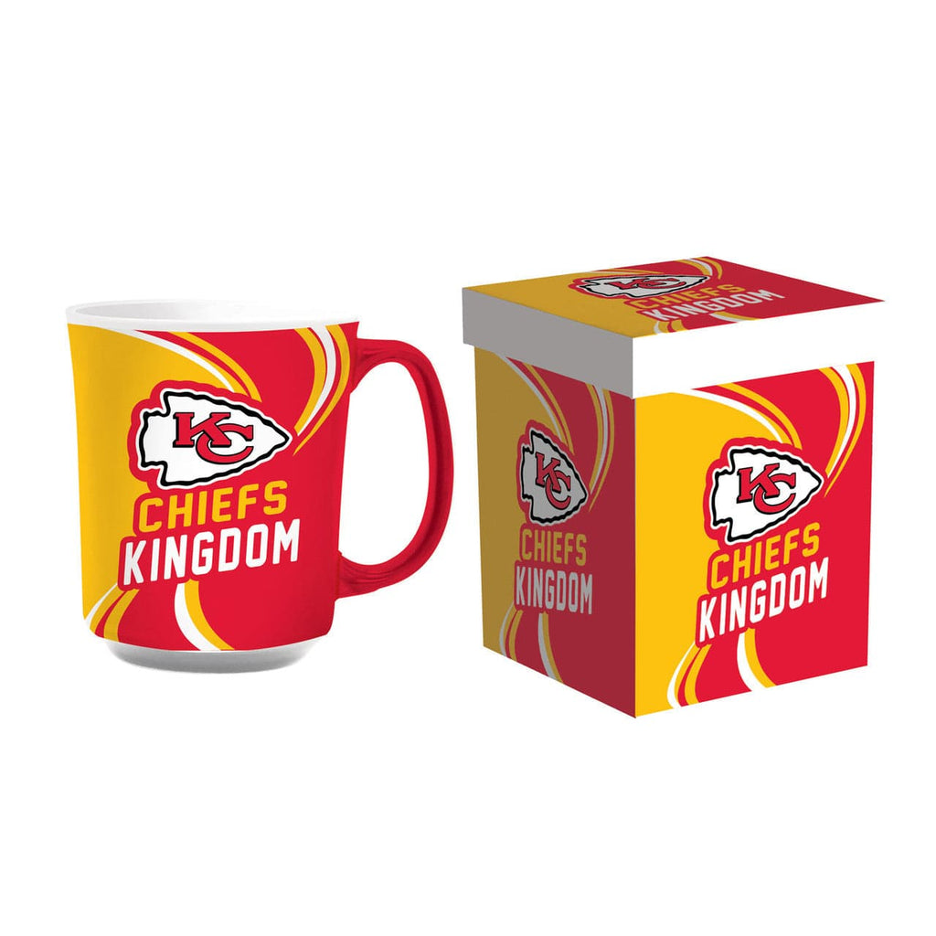 Boxed 14oz Kansas City Chiefs Coffee Mug 14oz Ceramic with Matching Box 801946640868