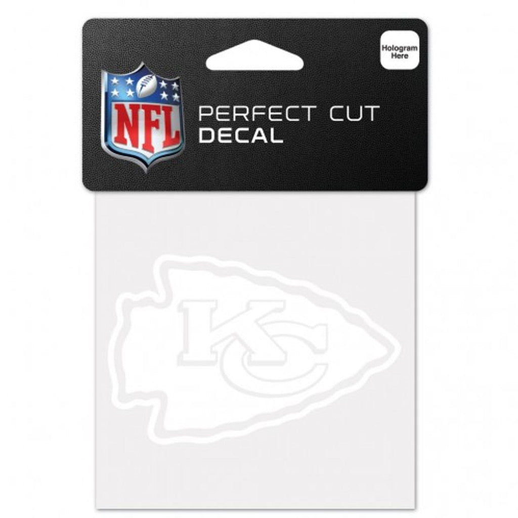 Decal 4x4 Perfect Cut White Kansas City Chiefs Decal 4x4 Perfect Cut White - Special Order 032085252609