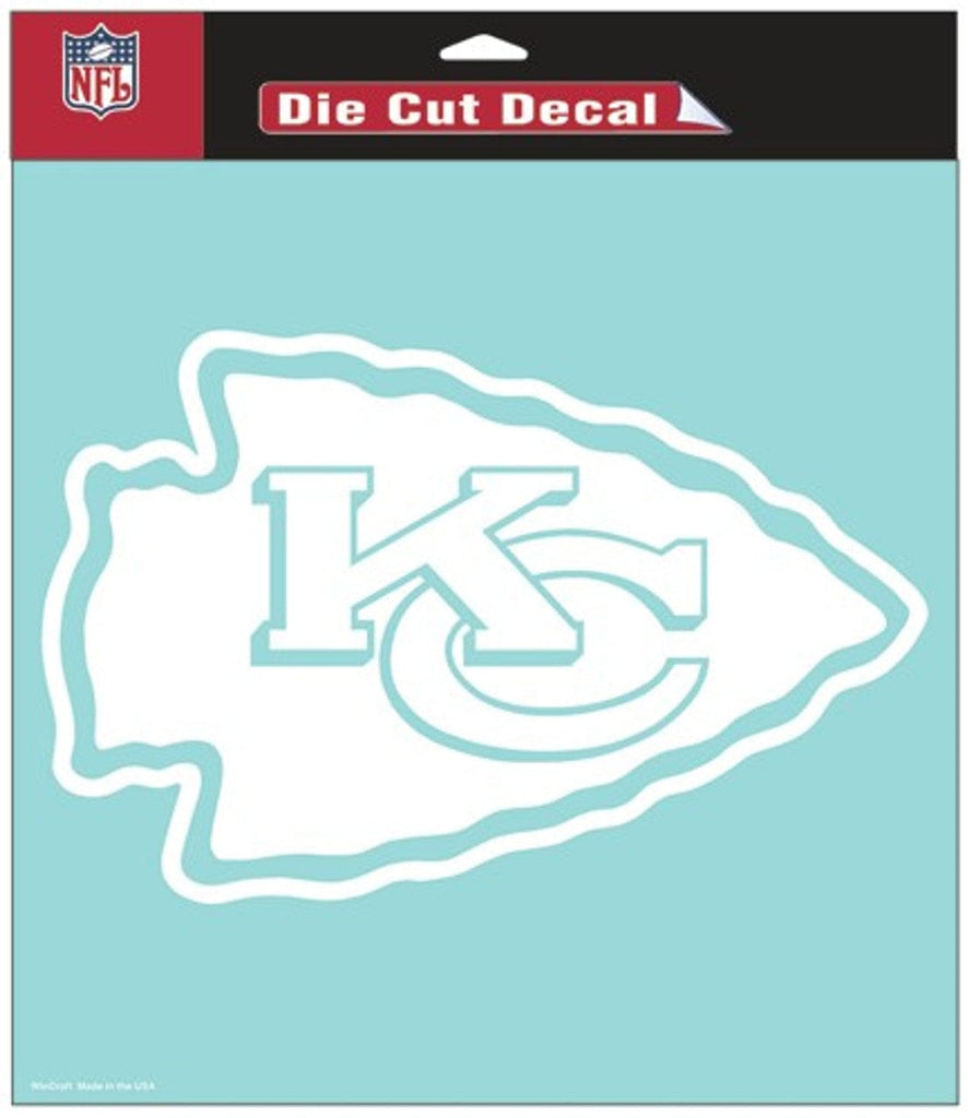 Decal 8x8 Perfect Cut White Kansas City Chiefs Decal 8x8 Die Cut White 032085256522