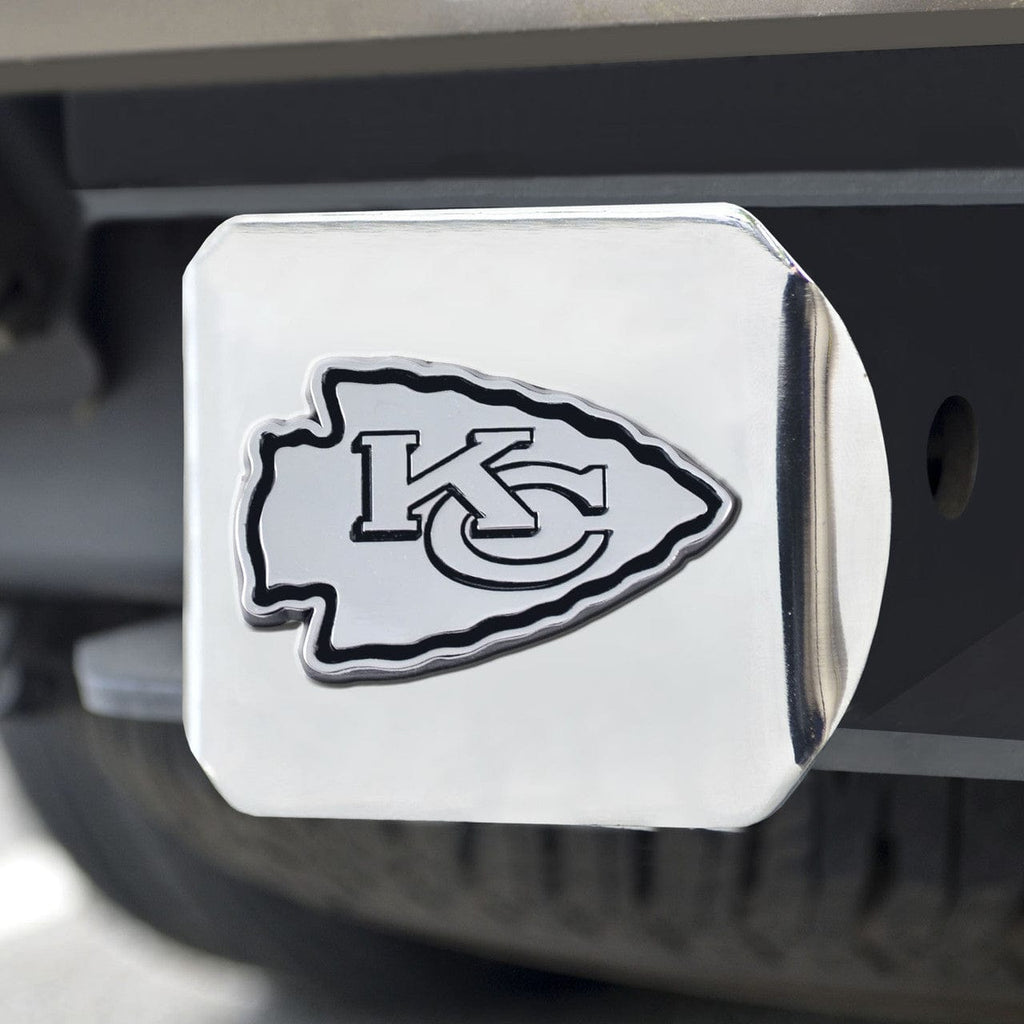 Auto Hitch Covers Kansas City Chiefs Hitch Cover Chrome Emblem on Chrome - Special Order 842281115475