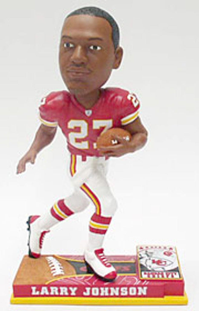 Kansas City Chiefs Kansas City Chiefs Larry Johnson Forever Collectibles On Field Bobblehead CO 681329638732