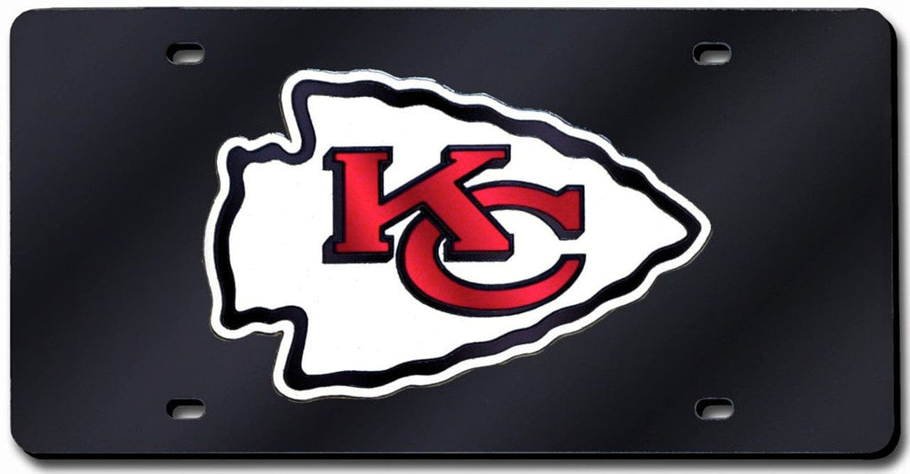 License Plate Laser Cut Kansas City Chiefs License Plate Laser Cut Black 094746279264