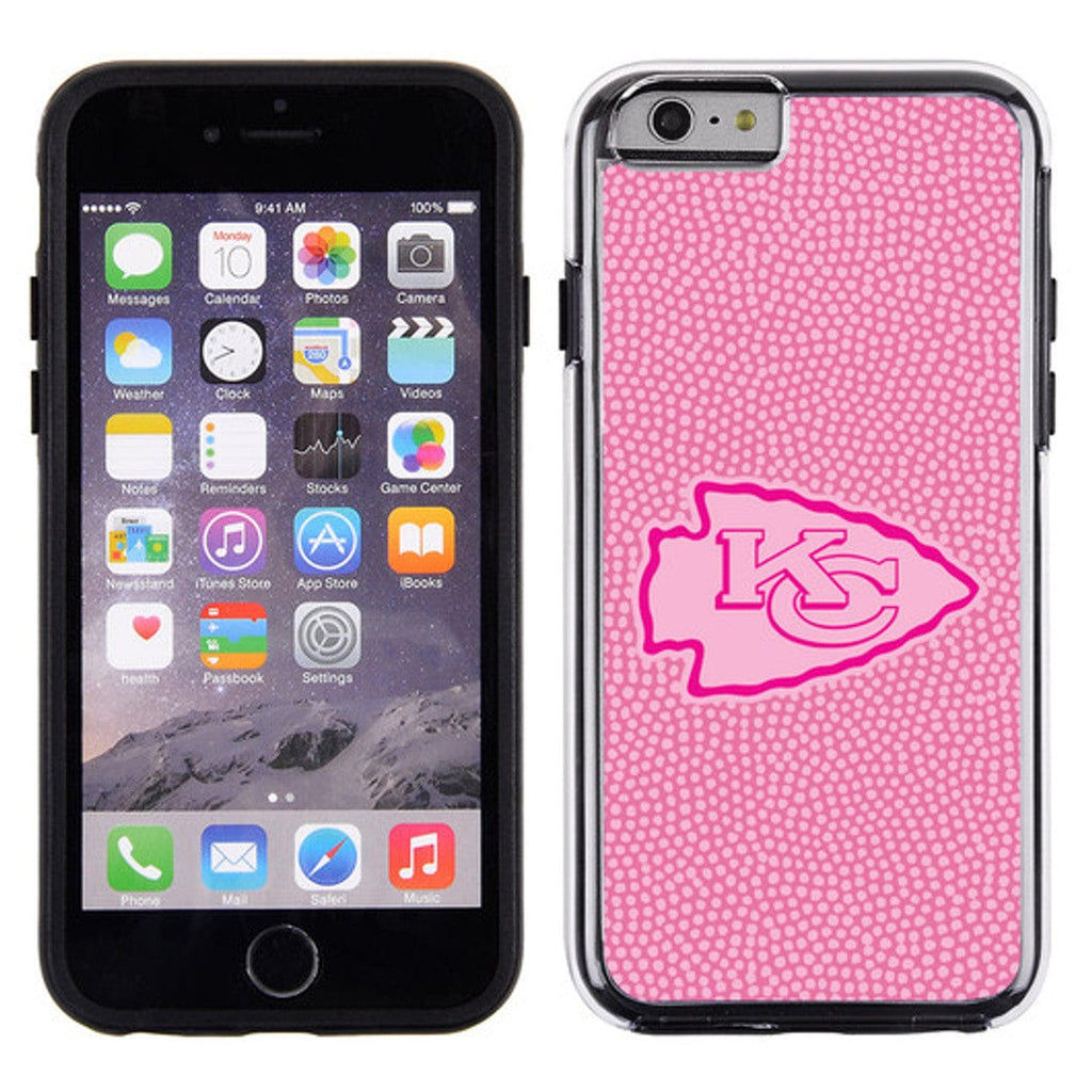 Kansas City Chiefs Kansas City Chiefs Phone Case Pink Football Pebble Grain Feel iPhone 6 CO 637057001638