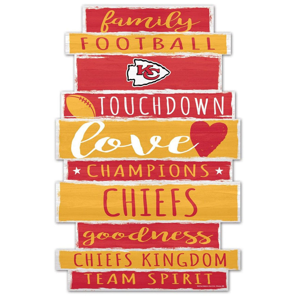 Sign 11x17 Established Home Kansas City Chiefs Sign 11x17 Wood Family Word Design 032085618528