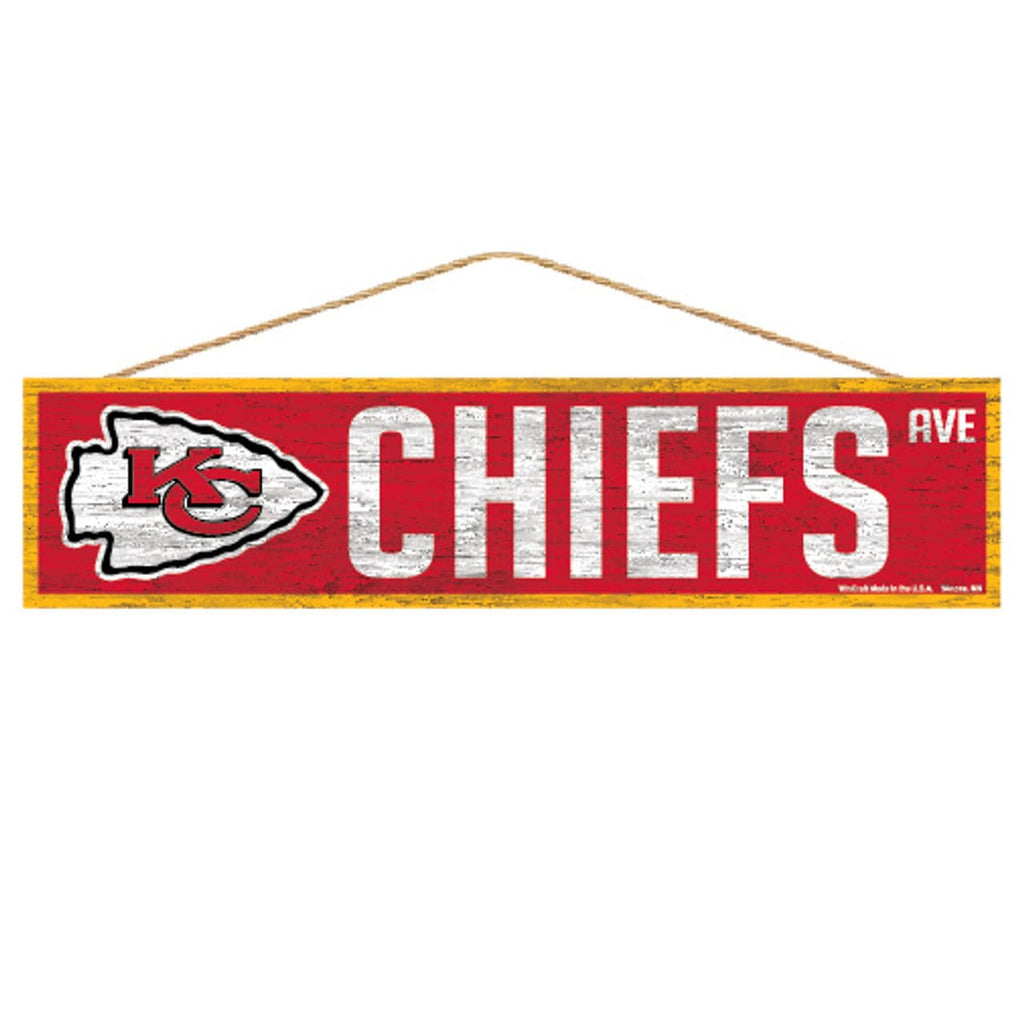 Sign 4x17 Avenue Kansas City Chiefs Sign 4x17 Wood Avenue Design 032085929242