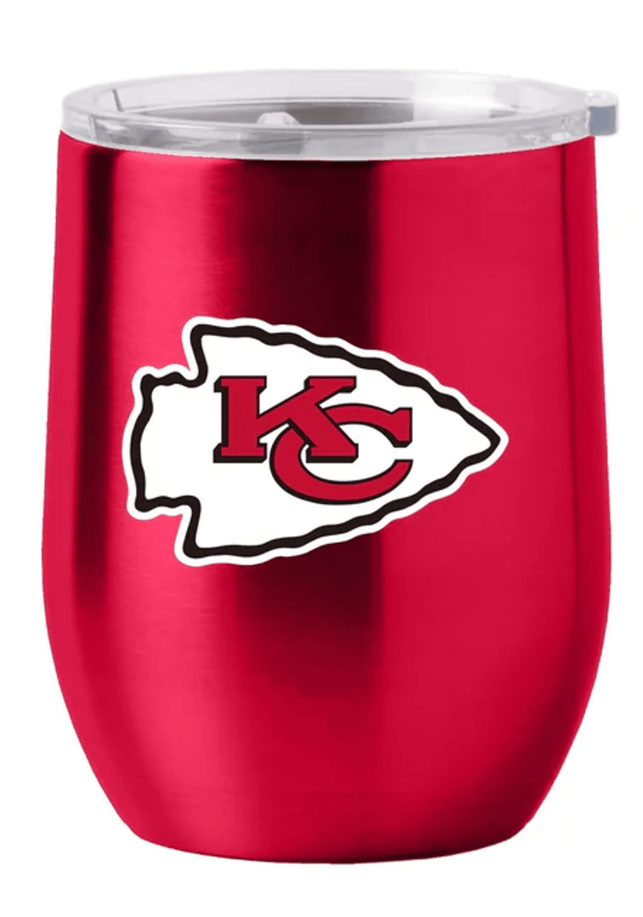 Drinkware Kansas City Chiefs Travel Tumbler 16oz Stainless Steel Curved 806293666493