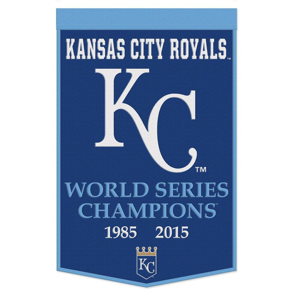 Wool Banners Kansas City Royals Banner Wool 24x38 Dynasty Champ Design 194166477391