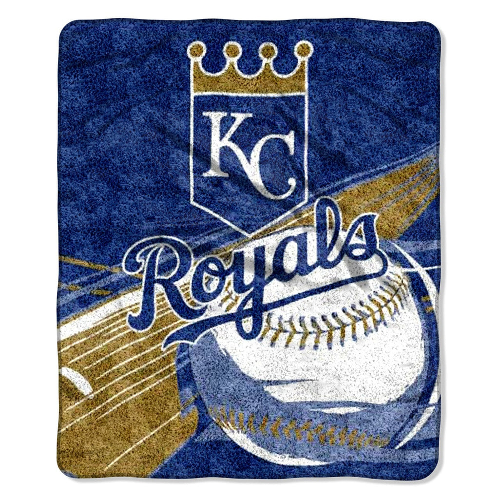 Blankets Polyester Kansas City Royals Blanket 50x60 Sherpa Big Stick Design 087918892774