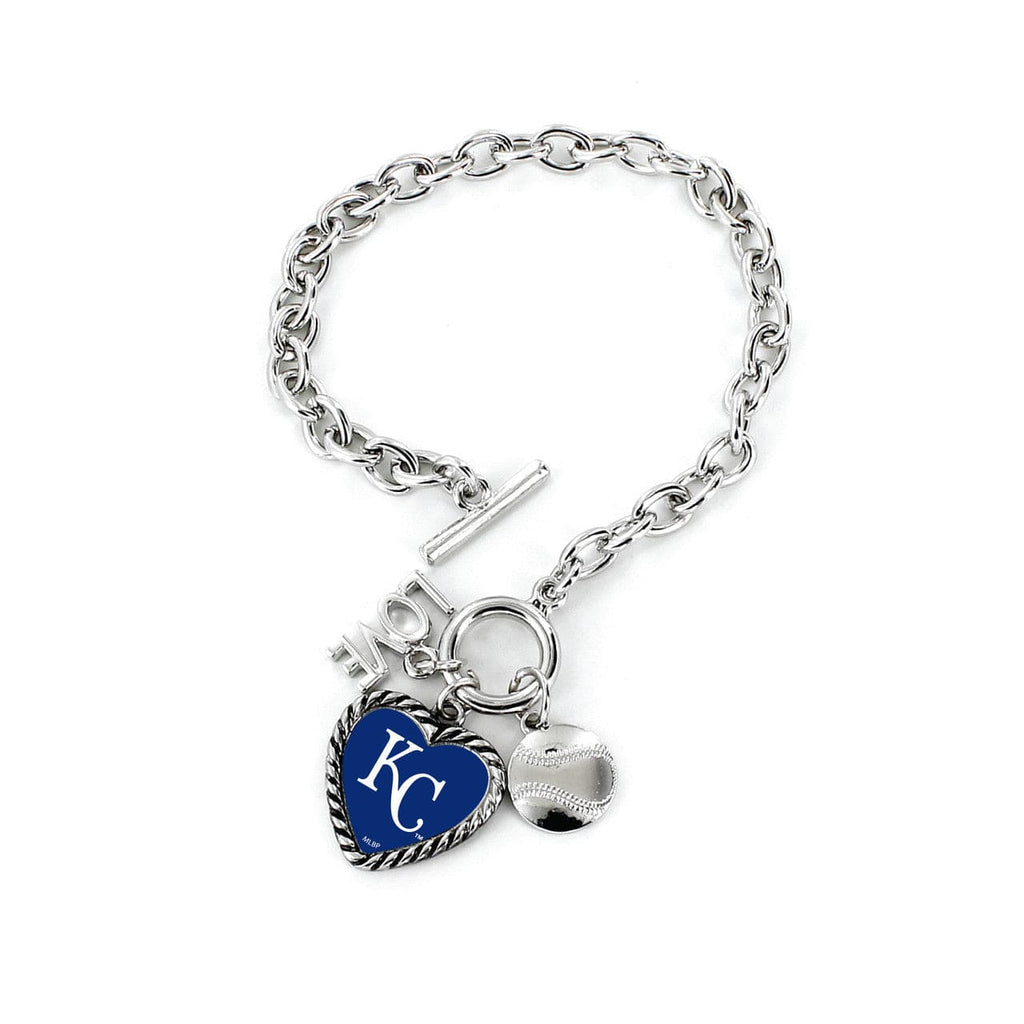 Jewelry Bracelet Charmed Kansas City Royals Bracelet Charmed Sport Love Baseball 763264780032