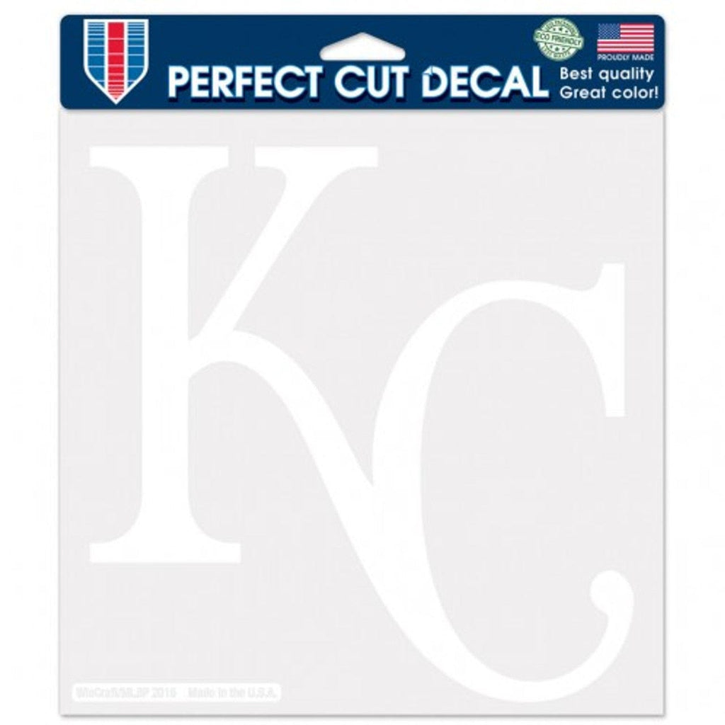 Decal 8x8 Perfect Cut White Kansas City Royals Decal 8x8 Die Cut White 032085029973