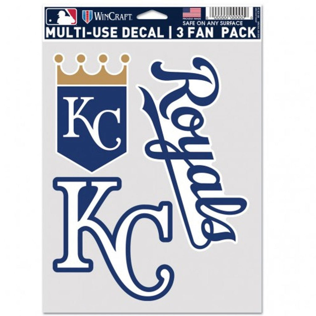 Fan Pack Decals Kansas City Royals Decal Multi Use Fan 3 Pack 194166069336