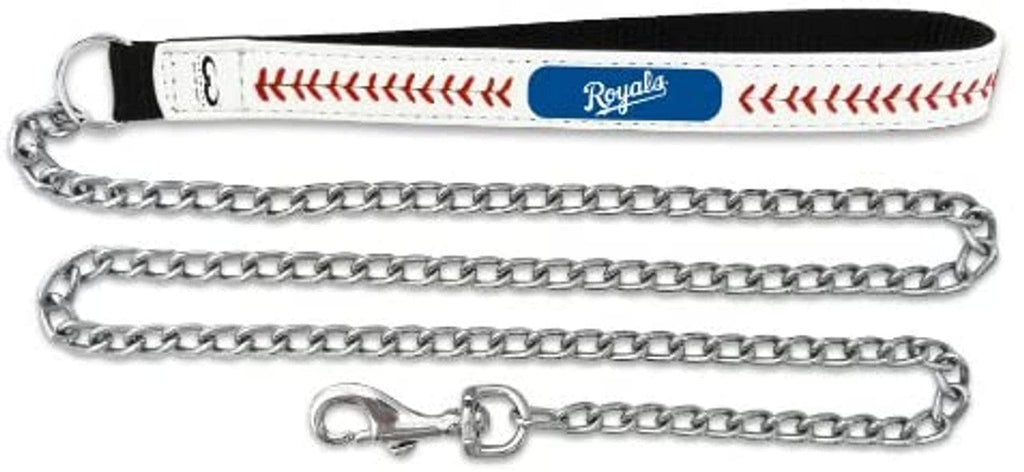 Kansas City Royals Kansas City Royals Pet Leash Leather Chain Baseball Size Large CO 844214055933