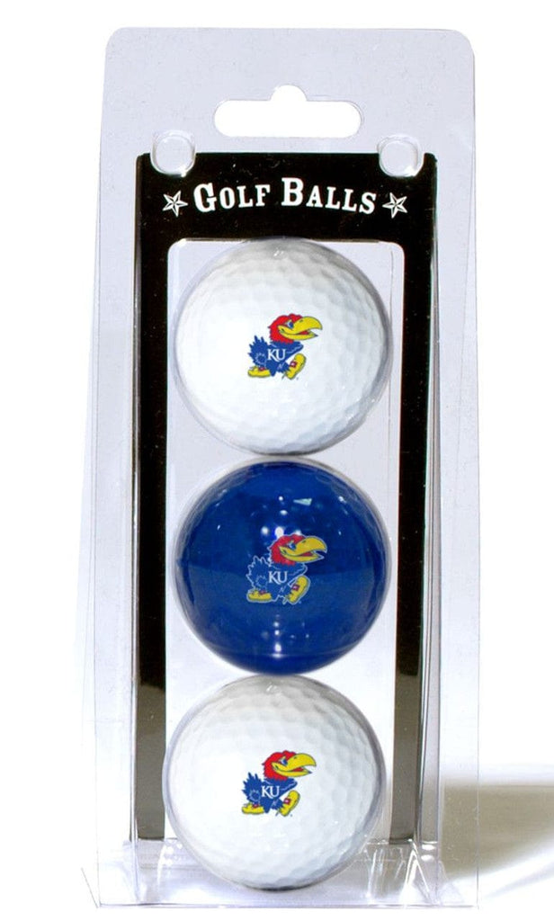 Golf Balls 3 Pack Kansas Jayhawks 3 Pack of Golf Balls - Special Order 637556217059