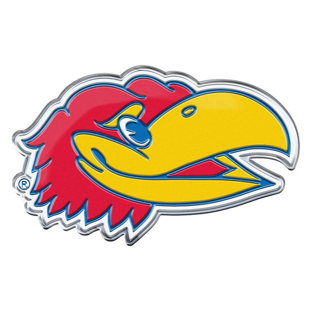 Auto Emblem Color Kansas Jayhawks Auto Emblem Color Alternate Logo - Special Order 681620267273