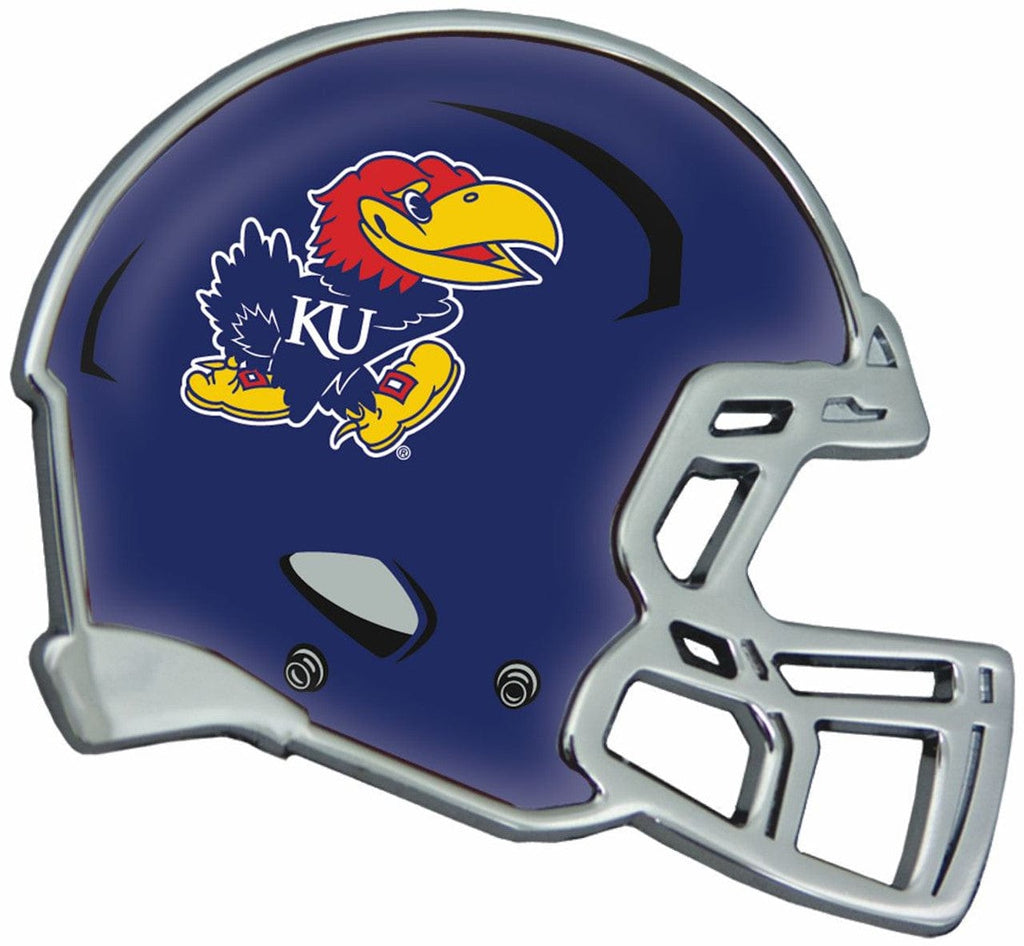 Auto Emblem Color Kansas Jayhawks Auto Emblem - Helmet 614934436462