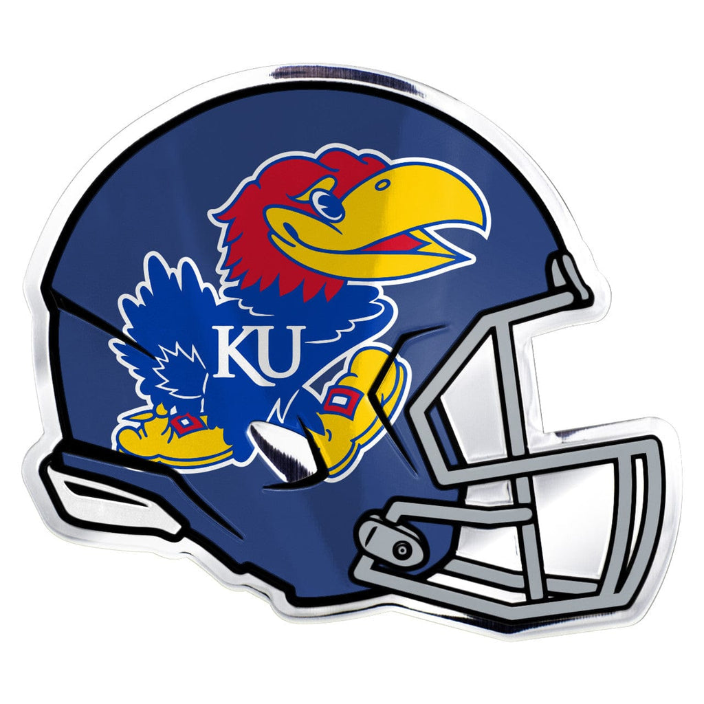 Auto Emblem Color Kansas Jayhawks Auto Emblem - Helmet - (Promark) 681620851274