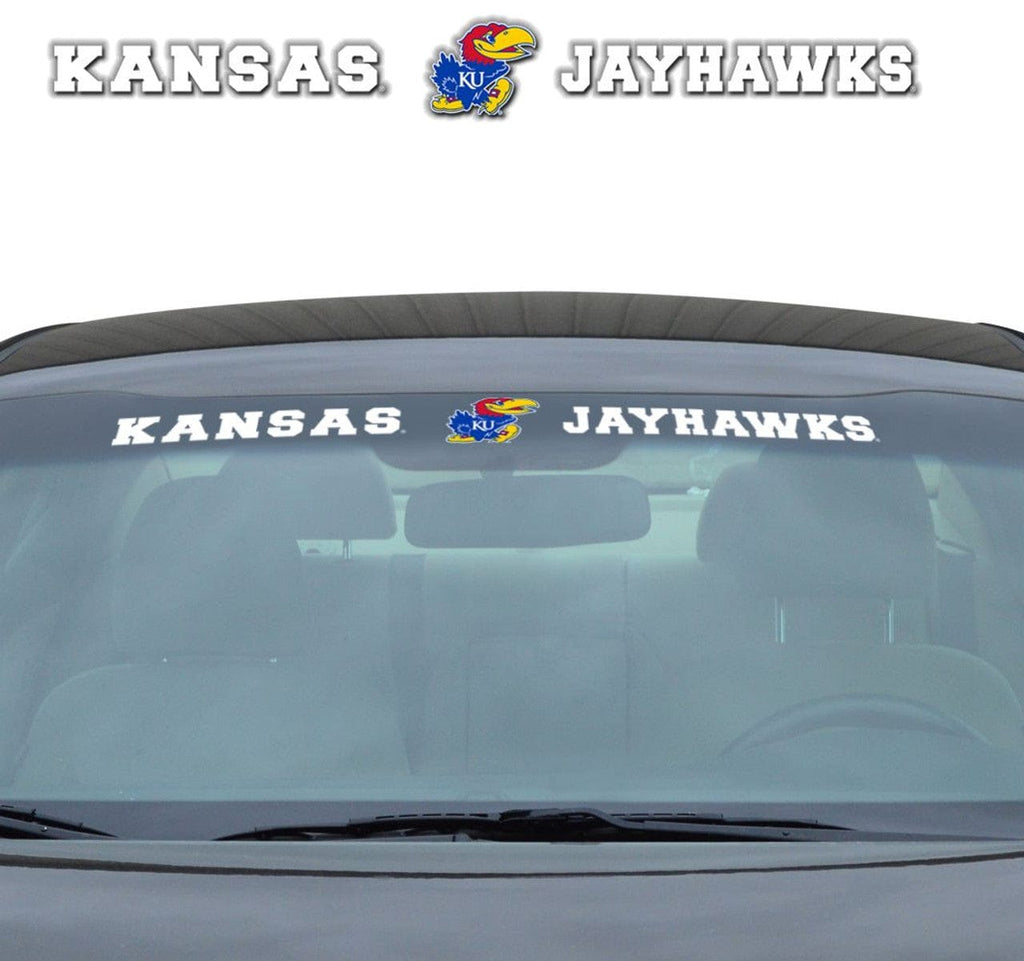 Decal 35x4 Windshield Style Kansas Jayhawks Decal 35x4 Windshield Style - Special Order 681620807271