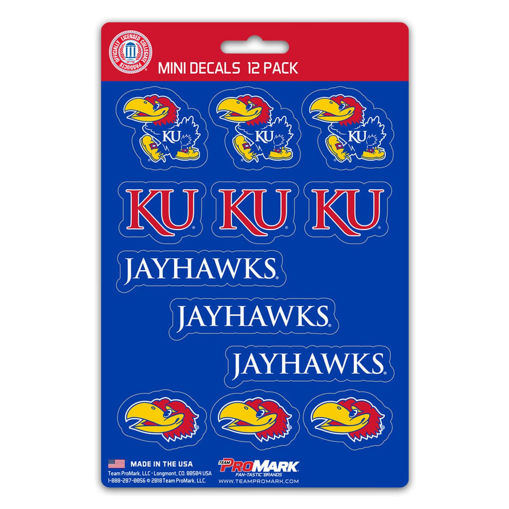 Decal Set Mini 12 Pack Kansas Jayhawks Decal Set Mini 12 Pack 681620912272