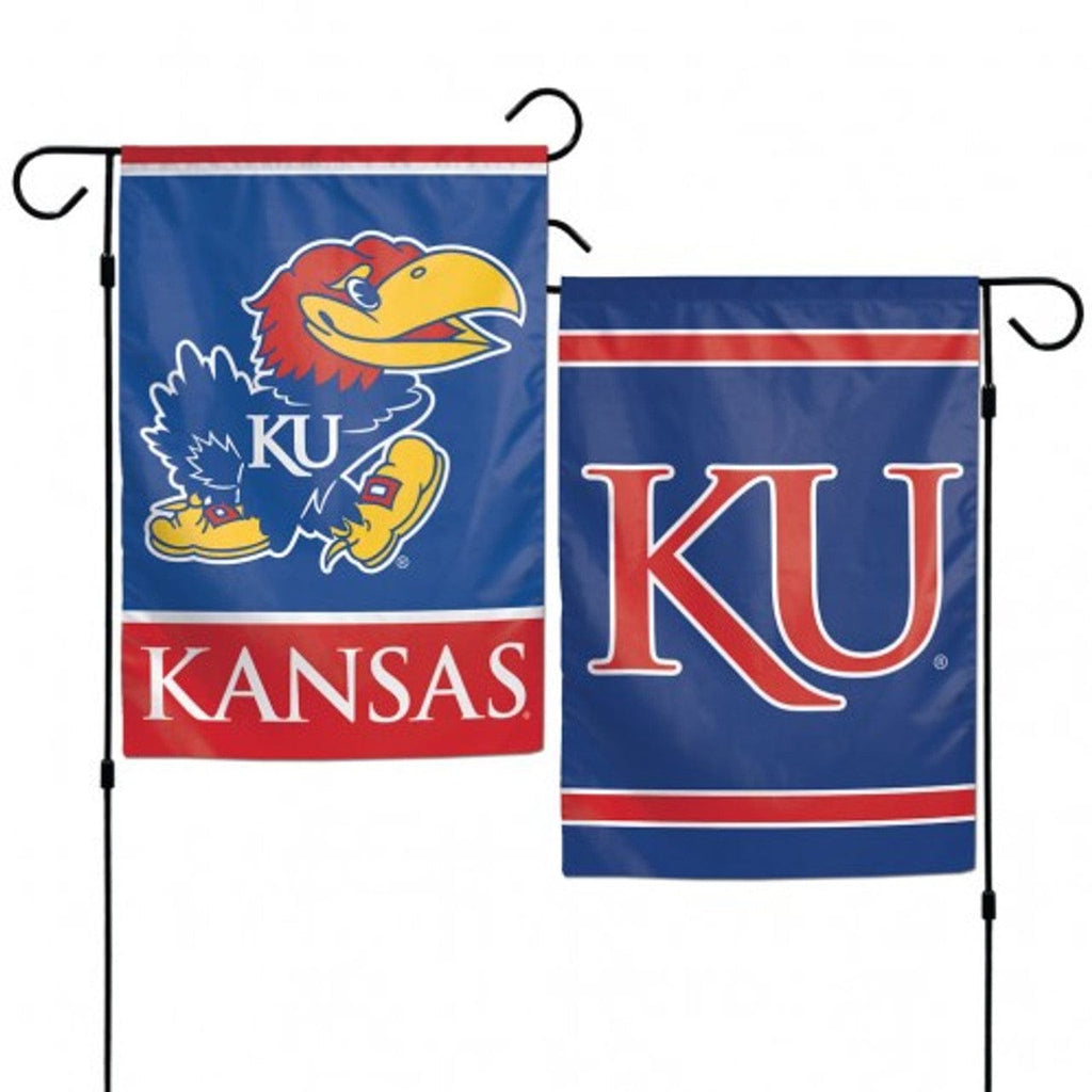 Flags 12x18 Kansas Jayhawks Flag 12x18 Garden Style 2 Sided 032085161703