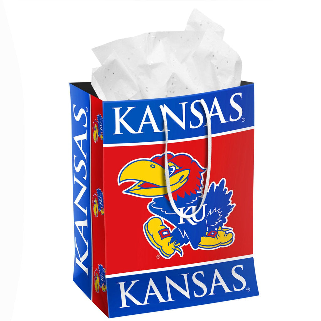 Holidays Kansas Jayhawks Gift Bag Medium Holiday 887849819112