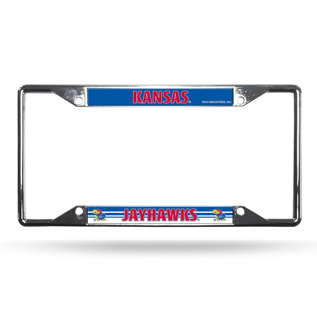 License Frame Chrome EZ Kansas Jayhawks License Plate Frame Chrome EZ View - Special Order 094746486167