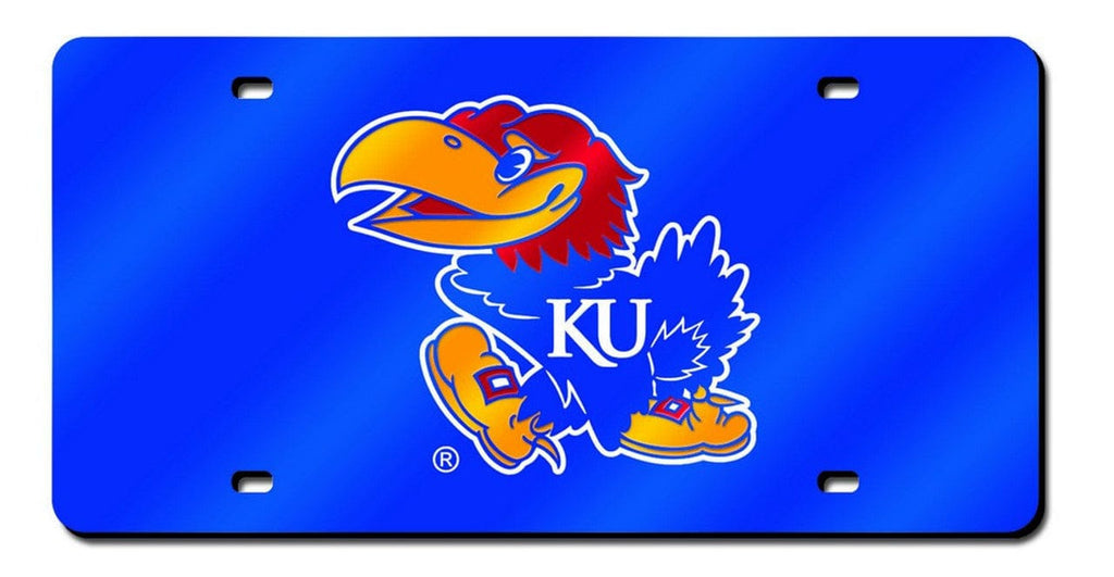 License Plate Laser Cut Kansas Jayhawks License Plate Laser Cut Navy - Special Order 094746286880